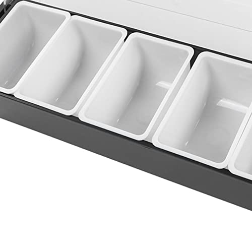 Multi Grid Spice z pokrywką, 6 przegródek, kuchenne pudełko na przyprawy do przechowywania soli, pieprzu, cukru i przypraw, idealne rozwiązanie do przechowywania żywności na ladach