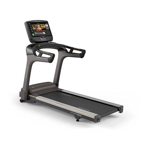 Image of Matrix Fitness T75 Treadmill with XUR | 22 inch Touchscreen (WiFi+BT+HDMI) | Club-Quality Treadmill for Running, 5K & Marathon | Heavy-Duty Frame, Extra-Thick 22 inchx60 inch Deck, Industrial Cushioning
