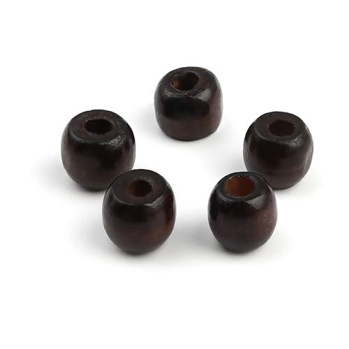 SiAura Material - 500 perline di legno marrone