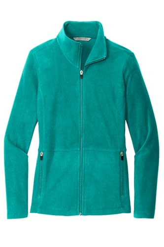 Port Authority Ladies Accord Microfleece Jacket, L, Teal Blue