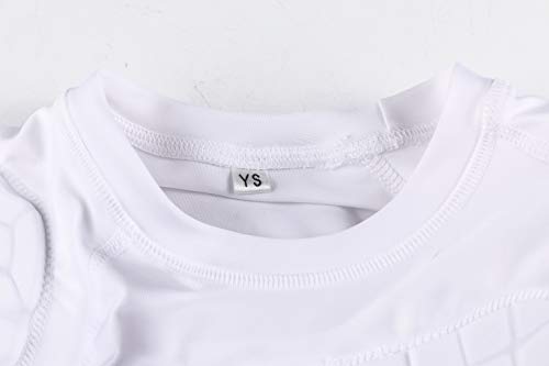 Dgxinjun Youth Kids Boys Child Padded Compression Shirt & Short & Vest Chest Rib Hip Protector For Football Baseball Sports Competition #TOP2