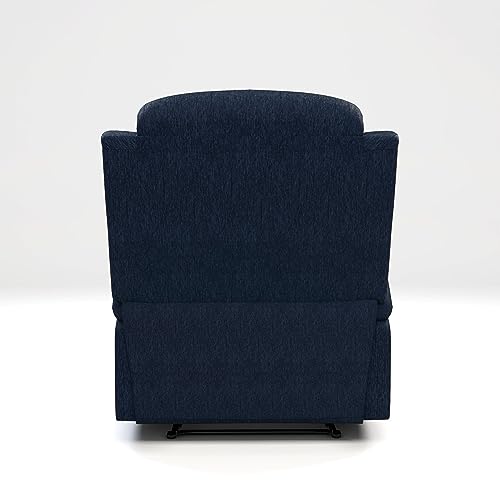 Image of Torque - Simon 1 Seater Fabric Manual Recliner | Recliner Sofa /Chair for Living Room, Bedroom, Office (Blue) | 1 Year Warranty