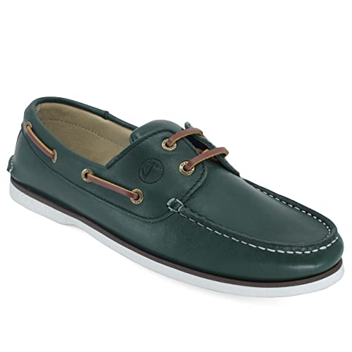 Seajure Men’s Boat Shoes Fakarava Green Leather2