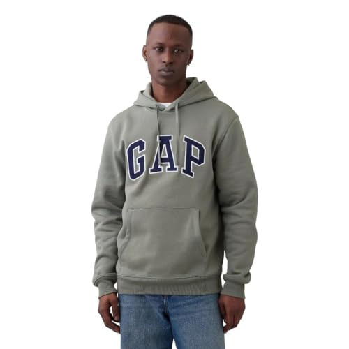 Image of Gap Men Embroidered Relaxed Fit Full Sleeve Hoodie