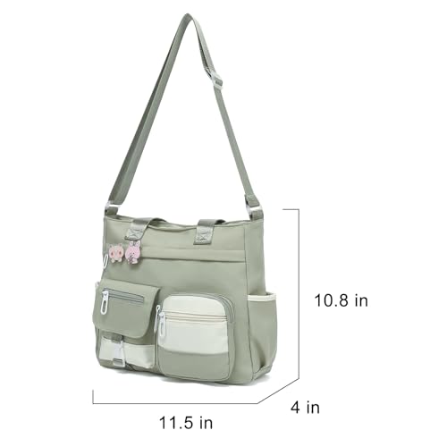 Image of Phaoullzon Crossbody Cute Bag for Teens Kawaii Messenger Purse Nylon Shoulder Tote Bags