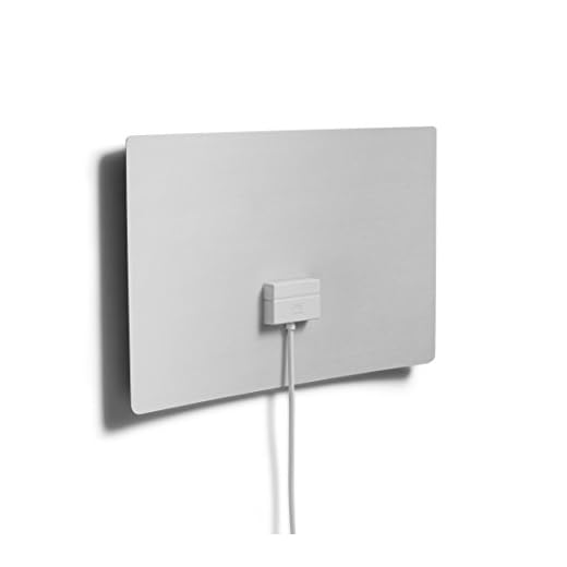 One For All DVB-T/DVB-T2 inomhus/inomhusantenn – Full HD/HDTV-TV ultratunn TV-antenn med förstärkare – 0–25 km räckvidd – 3 meter koaxialkabel – UHF/VHF – svart/vit – SV940