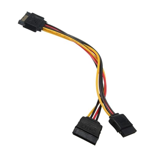 Cable divisor de energía SATA II 15P 1 macho a 2 hembras 20 cm miniatura 2