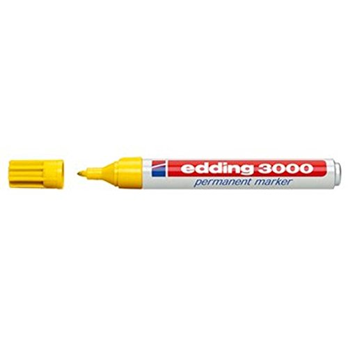 Edding 3000 Amarillo 10pieza(s) - Marcador permanente (Amarillo, Color blanco, Amarillo, De plástico, 3 mm, 10 pieza(s))