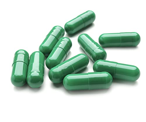 Cápsulas vacías gelatina dura HGK tamaño 1 verde (sin sabor) cápsulas vacías para llenar 1000 unidades