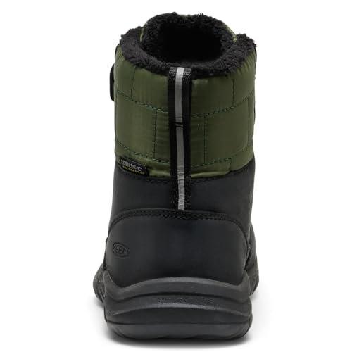 KEEN Unisex Kinder Kanibou wasserdichte Schneestiefel, Schwarz, Bronze, Grün, 10 UK