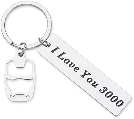 I Love You 3000 Keychain Gifts Boyfriend Husband Him Her Wife Stainless Steel-image-26