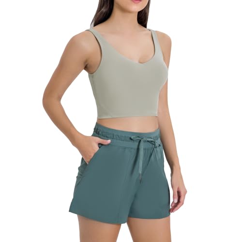 Image of Lemedy Women Sports Bra Longline Crop Tank Top Padded Workout Running Yoga