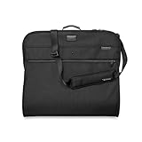 Briggs & Riley Classic Garment Bag for Hanging Clothes - Suit & Dress Travel Bag for Men & Women, Wrinkle Reducing Luggage for Shirts, Tuxedos, & Coats, Smooth Zipper - Baseline Collection, Black