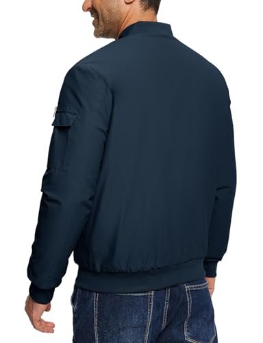 Image of TBMPOY Men's Winter Bomber Jacket Fall Casual Windbreaker Softshell Jackets