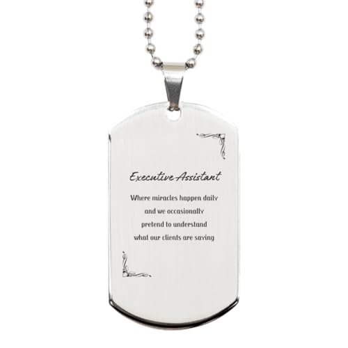 Executive Assistant Christmas Gifts, Sarcastic Birthday Executive Assistant Silver Dog