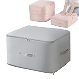 2024 New Ultra Space Saving Self Compression Organizer, Heavy Duty Moving Bags,Storage Tote for Space Saving, for Comforters,Blankets,Bedding. (Gray, Large)