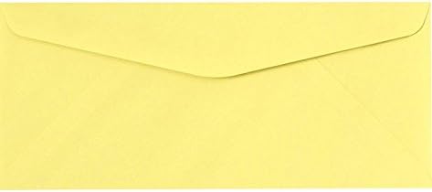 LUXPaper Sobres comerciales #9  Solapa comercial  3 78 pulgadas x 8 78 pulgadas  Canario pastel  Texto de 60 libras  500 unidades