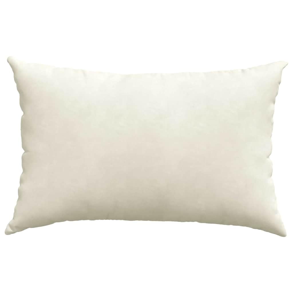 2er Set Sofakissen Creme 60 x 40 cm, Deko-Kissen mit Cordstoff-Bezug und weicher Polyesterfüllung, Moderne Dekokissen für Wohnzimmer und Schlafzimmer