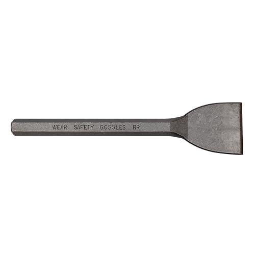 Image of Mayhew Tools 35602 Mason Chisel, 1-3 /4 inch x 7-1 /2 inch Carded, Shot Blast Finish