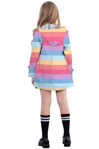 Image of Betusline Girl's Single Breasted Trench Coat Hooded Dress Coat Outerwear, 2-14 Years