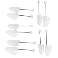 5 Pairs White Mens and Womens Traditional Plastic Flexible Shoe Tree Shaper Stretcher - Shoe Shapers UK 6.5-9/EU 39-42