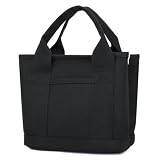 Generisch 2026 Unisex Große Kapazität Tasche Mode Canvas Tasche Schulter Messenger Bag (Black, One Size)
