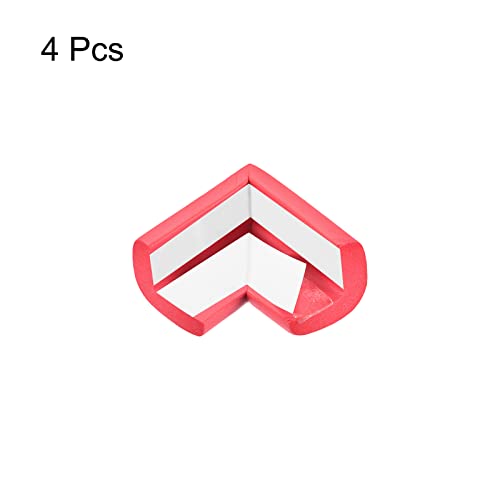 Image of uxcell Corner Guards Edge Protectors, 4Pack Foam Safety Bumper L Shape, 55mm /2.16 inch(L) for Furniture Corner Table Edge Guard, Red