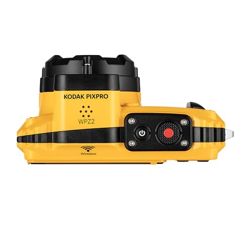 Image of Kodak PIXPRO WPZ2 Digital Camera (Yellow) | 16MP Sensor, 4X Optical Zoom, Waterproof Shockproof Design & Full HD Video | Great for Outdoor & Travel Photos (WPZ2YL) + 32GB Card + Case + Cleaning Cloth