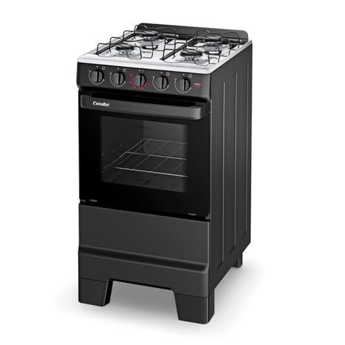 Fogão a Gás Mesa Inox e Forno 50L Limpa Fácil Esmaltec IDEAL POP F4ISP Cor Preto 4 bocas