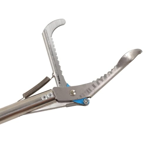 Image of TOPINCN Professional Stainless Steel Snake Tong, 16.5oz Foldable Reptile Grabber with Self-Locking Handle, Premium Snake Handling Tool for Snake Farmers