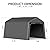 Real Relax Outdoor 7x12 ft Steel Metal Carport Shelter for Motorcycle, ATV & Garden Tools, Waterproof with 2 Roll-Up Doors & Vents