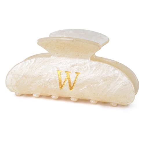 Image of Gifts for Women Teen Girls,Medium Initial Hair Clips - Gold,W