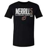 500 LEVEL Sam Merrill Cleveland Cavaliers Shirt - Sam Merrill Cleveland Cavaliers Elite WHT (Black, Small)