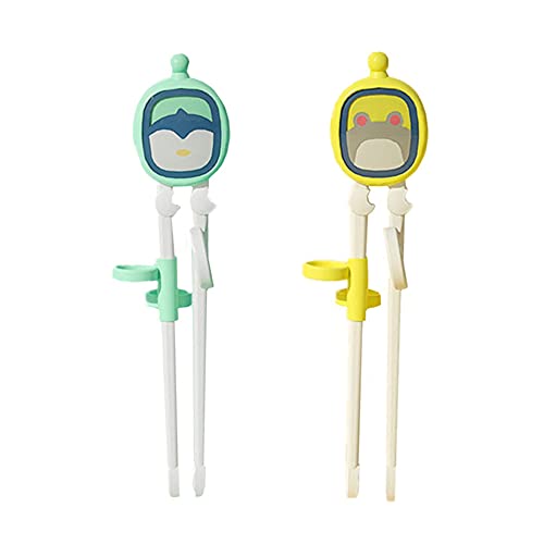 WPCASE Palillos De Entrenamiento para Niños ABS Palillos De Práctica De Ayuda para Comer De Dibujos Animados para Bebés Antideslizantes Portátiles b Cover