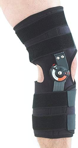 Neo G Hinged Knee Support, Adjusta Fit - Open Patella - Support For Arthritis, Joint Pain, Tendon, Ligament Strains, ACL, Injury Recovery - Adjustable Dials - Class 1 Medical Device - One Size - Black