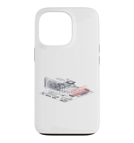 Image of RAM Card Wireframe Computer Motherboard IT Tech Geek Nerd Case for iPhone 13 Pro