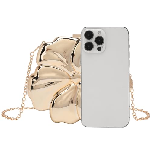 Image of Women Acrylic Clutch Purse Novelty Metallic Evening Bag for Party | Acrylic Construction with Metallic Shine and Sculptural Design, Ideal for Weddings, Parties and Formal Events