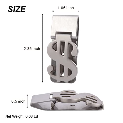 Little World Money Clip - Stainless Steel Money Clip for Men, Minimalist Slim Wallet Money Clip Cash Business Card Holder2