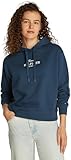 Tommy Hilfiger Damen Hoodie Regular Fit aus Baumwolle, Blau (Dark Night Navy), XXS