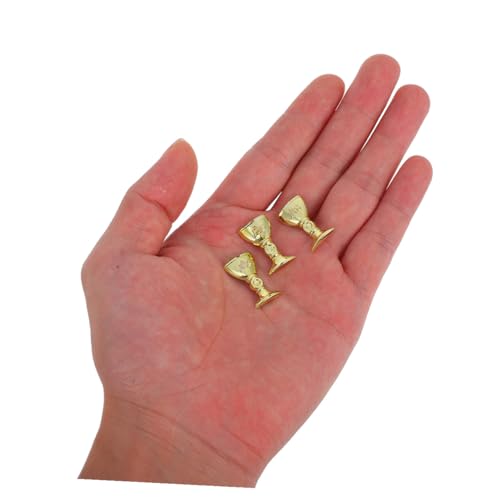 Copas de adoración de plástico dorado resistente diseño vintage miniaturas 5