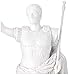 Design Toscano WU73509 Caesar Augustus of Prima Porta Roman Replica Statue, 11 Inch, Bonded Marble Polyresin, White