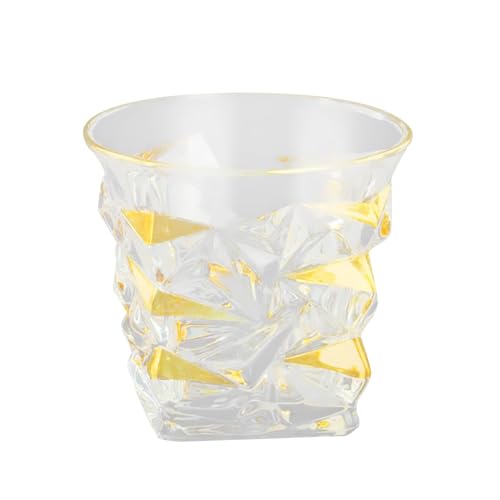 Besga Whisky Glasses Glass Tumbler Multifunctional Soju Glass 280-300ml Whisky Tumbler for Juice Cocktails Vodka Tequila Jenever, 280ML C