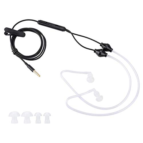Socobeta Air Sound Tube słuchawka mikrofonowa z przełącznikiem trybu CTIA/OMTP kompatybilna ze smartfonami (czarna) elektronika użytkowa