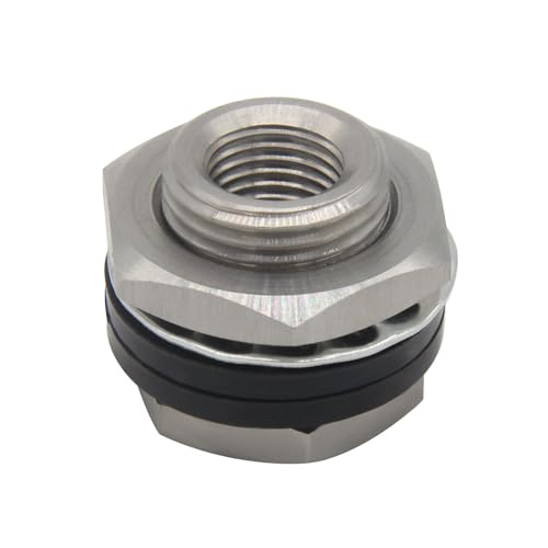 Fitvell ZWJ-CBJ-2200310 Stainless Steel Bulkhead Fitting 1/4 Inch Npt Female Bulked Coupler Thru-Bulk Tank Fitting Connector  thumb #1