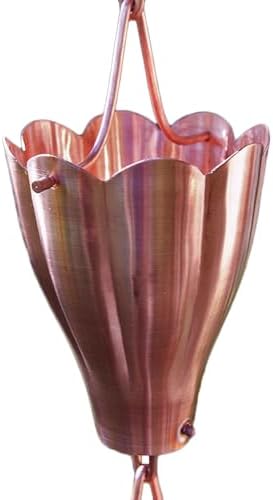 Nutshell Stores XL Scallop Cups Rain Chain - Aluminum - 10 Feet