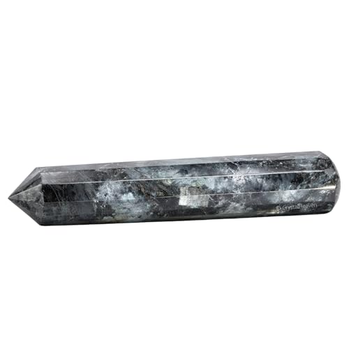 Image of Larvikite Crystal Wand - Pointed Crystal Wand for Energy Healing, Chakra Balancing, Meditation and Home Decor - Crystals and Healing Stones for Gift