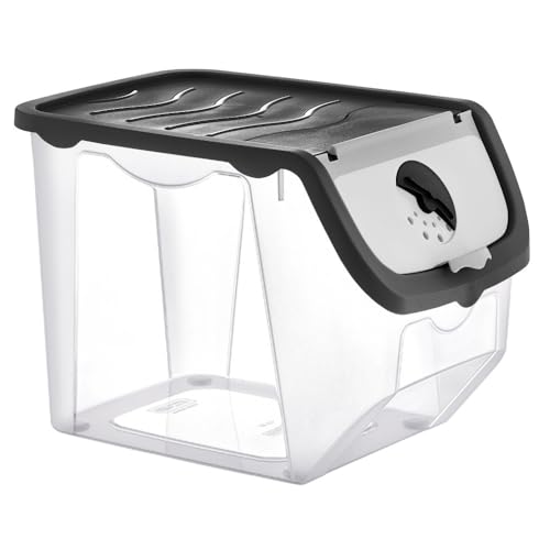 orion group Vilde - Recipiente para verduras y frutas con tapa, color negro, 12 l