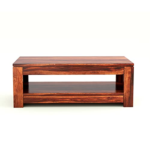 Image of Wooden Center Table for Living Room | Coffee Table for Home | Tea Table | Sofa Set Center Table (Natural Finish)
