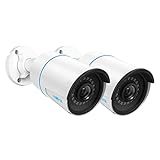 IP66 Impermeable para Uso en Exteriores: la carcasa y el cuerpo de metal hacen que esta cámara IP PoE para exteriores sea resistente al agua. Funciona perfectamente tanto dentro como fuera de su casa, en cualquier condición climática dura