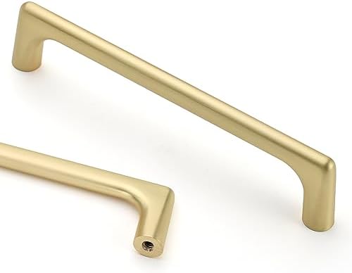 Asidrama 10 Pack 6.3 Inch(160mm) Brushed Gold Cabinet Pulls Cabin...